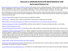 Tablet Screenshot of microscope-maintenance.com